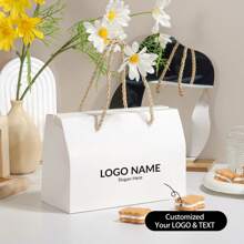 20pcs Customized Logo Personalized Paper Boxes With Drawstring, 20x10x13.5cm White Candy Box, Brown Handmade Cookies, Incense, Dried Fruit, Chocolate Packaging Box, Handmade Candle Gift Box, Suitable For Wedding, Party, Birthday Gifts,Multi-Functional,Durable,Ornamental,Reusable,Exquisite,Stylish,High-Quality,Colorful,Modern,Custom,Personalized,Unique,Ideal Gifts For Him,Ideal Gifts For Her,Boyfriend,Dad,Girlfriend,Mom,Family,Friends,Tea Room,Home,Garden,Office,For Anniversaries,For Valentine's Day,For Mother's Day,For Birthdays,For Father's Day,For Graduation,For Weddings,For Housewarming