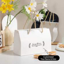 20pcs Customized Logo Personalized Paper Boxes With Drawstring, 20x10x13.5cm White Candy Box, Brown Handmade Cookies, Incense, Dried Fruit, Chocolate Packaging Box, Handmade Candle Gift Box, Suitable For Wedding, Party, Birthday Gifts,Multi-Functional,Durable,Ornamental,Reusable,Exquisite,Stylish,High-Quality,Colorful,Modern,Custom,Personalized,Unique,Ideal Gifts For Him,Ideal Gifts For Her,Boyfriend,Dad,Girlfriend,Mom,Family,Friends,Tea Room,Home,Garden,Office,For Anniversaries,For Valentine's Day,For Mother's Day,For Birthdays,For Father's Day,For Graduation,For Weddings,For Housewarming