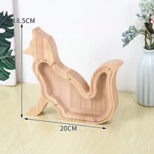 Love Piggy Bank Desktop Ornament Money Pot Clear Adults Wood Saving Heart Shaped Princess Gifts Decorative Coin Jar Home Birthday Graduation