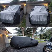 CHCYCLE Cubierta de coche exterior completa de alta resistencia y a prueba de agua, protección óptima de PEVA contra lluvia, nieve, UV, viento y polvo