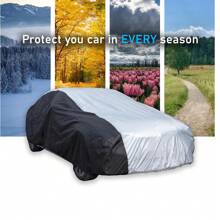 CHCYCLE Cubierta de coche exterior completa de alta resistencia y a prueba de agua, protección óptima de PEVA contra lluvia, nieve, UV, viento y polvo