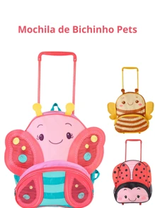Clio Pets Animal Zoo Children's Backpack For School Trips With Wheels And Strap Clio Pets Kids Girl - 黃色 - 查看 1