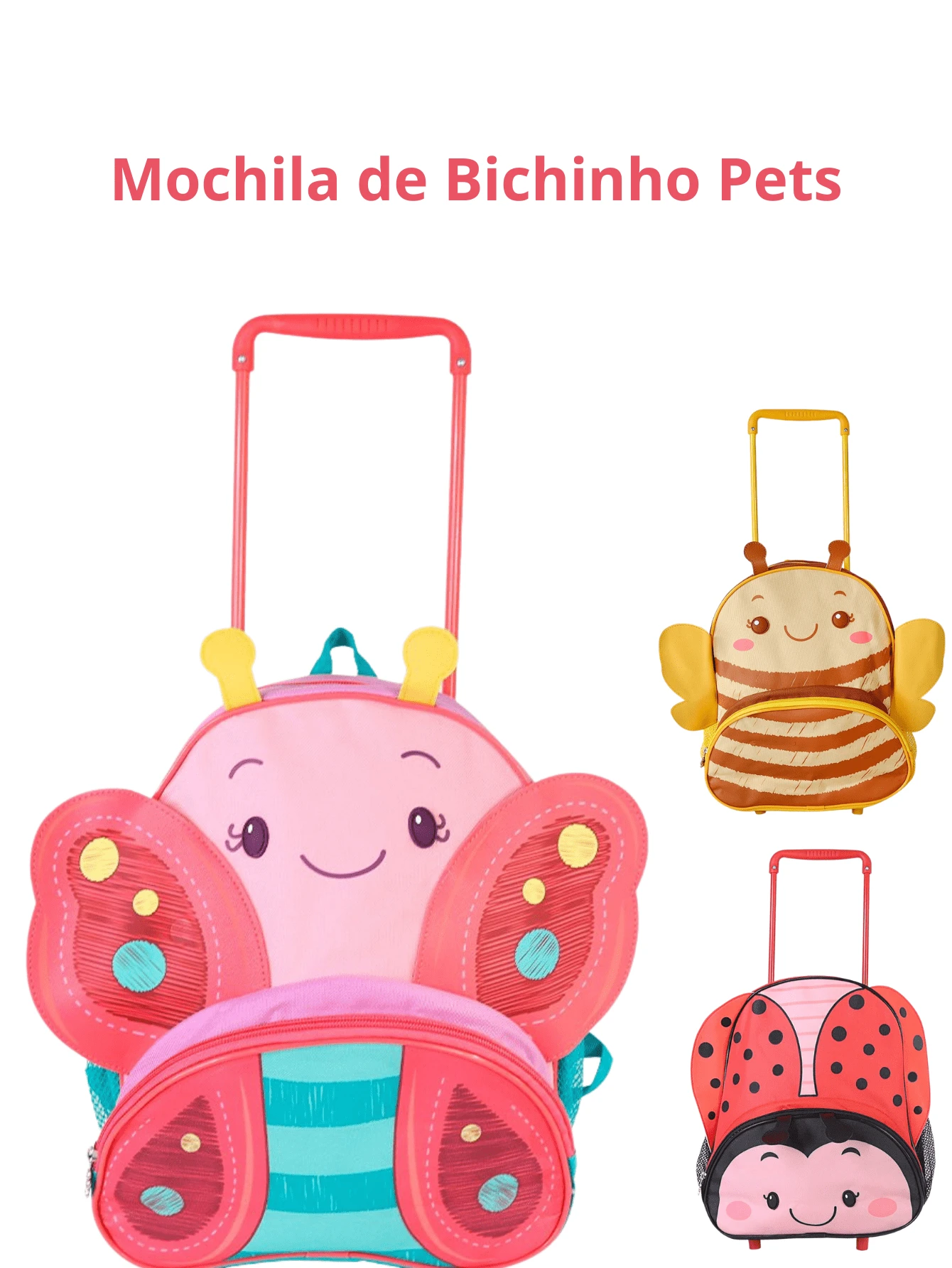 Clio Pets Animal Zoo Children's Backpack For School Trips With Wheels And Strap Clio Pets Kids Girl - 黃色 - 查看 1