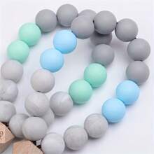 1 件灰色硅胶串珠钥匙扣，男女通用背包挂饰，汽车钥匙扣，节日礼物，派对礼品，生日礼物，乔迁礼物，纪念品，圣诞节，万圣节，感恩节礼品包配件挂绳带身份证夹汽车配件包饰