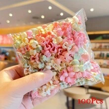 150件/瓶儿童女童彩色星星花朵蝴蝶发夹宝宝可爱发爪小孩发饰套装 - 彩色 - 查看 20