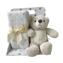 Teddy Bear Kit With Sleepy Blanket For Baby Beige - HK Baby - 米色 - 查看 1