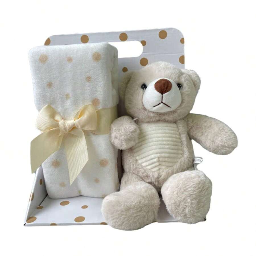 Teddy Bear Kit With Sleepy Blanket For Baby Beige - HK Baby - 米色 - 查看 1
