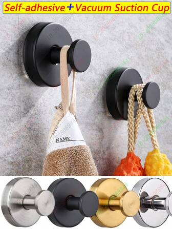 Strong Suction Cups Hooks,Vacuum Suction Cups Hooks For Shower,Silicone,Removable Sticky Grippy Suction Holder,Window Suction Cups With Hooks,Adhesive Wall Hooks,Self-Adhesive Hooks,Towel Holder,Door Bag Hanger