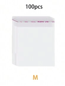 100 个/200 个透明可重复密封袋，可重复密封的透明饼干袋塑料零食袋玻璃纸包装袋，适用于饼干、糖果，非常适合储存饼干、珠宝、珠子、耳环、糖果、 - 無色 - 查看 14