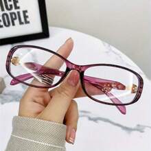 Fashion Reading Glasses Elegant Metal Unique Decorative Frame Exquisite Design Women's Computer Glasses+1.0-+4.0