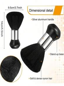 1Set Barber Straight Edge Razor Replaceable Blades Haircut Beard Eyebrow Shaving Tool Manual Depilation Razor Neck Duster Brush