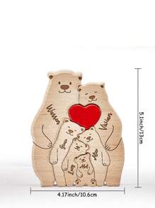 Quebra-cabeça de Ursos de Madeira da Família, Presente Personalizado, Quebra-cabeça de Urso Fofo de Madeira Personalizado com 2-6 Nomes de Membros da Família, Somos Presentes Personalizados de Quebra-cabeça de Nomes de Membros da Família para Casa, Presente Ideal para Dia das Mães, Dia dos Pais, Decoração de Inauguração da Casa, Presente Único para Mãe e Pai, Dia dos Namorados, Decoração do Dia dos Namorados, Multifuncional, Ornamental, Anti-Mofo, Reutilizável, Adorável, de Alta Qualidade, Fofo, Colorido, Moderno, Personalizado, Único, Presentes Ideais para Ele, Presentes Ideais para Ela, Ela, Namorado, Namorada, Pai, Mãe, Família, Amigos, Filho, Filha, Estudantes, Sala de Jantar, Banheiro, Sala de Estar, Quarto, Escritório, Sala de Chá, Escola, Casa, Renovação do Quarto de Casa, Aniversário, Formatura