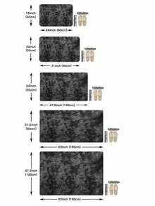 1入組紮染毛茸茸地毯 - 彩色 - 查看 2