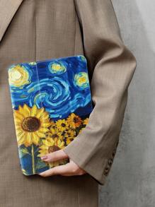 Ayotu 苹果向日葵猫保护壳适用于三星 Galaxy Tab/IPad、IPad 第 9/8/7 代 10.2 英寸、新款 IPad 第 10 代保护套、具有自动唤醒/睡眠功能、四角防摔 - 彩色 - 查看 2