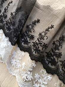 1 yard broderad spetskant, 15 cm bred, gör-det-själv-material för klädaccessoarer