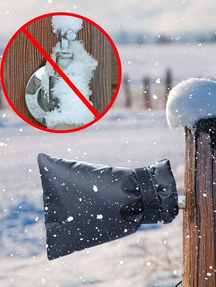 1 件户外水龙头防霜盖，防水隔热牛津布防冻保护帽，适用于冬季水管保温 - 彩色 - 查看 1