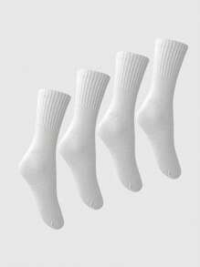 Kit 3 Large Size Socks Selene Long Shaft 4160 Pants 45 To 48 - trắng - Xem 1