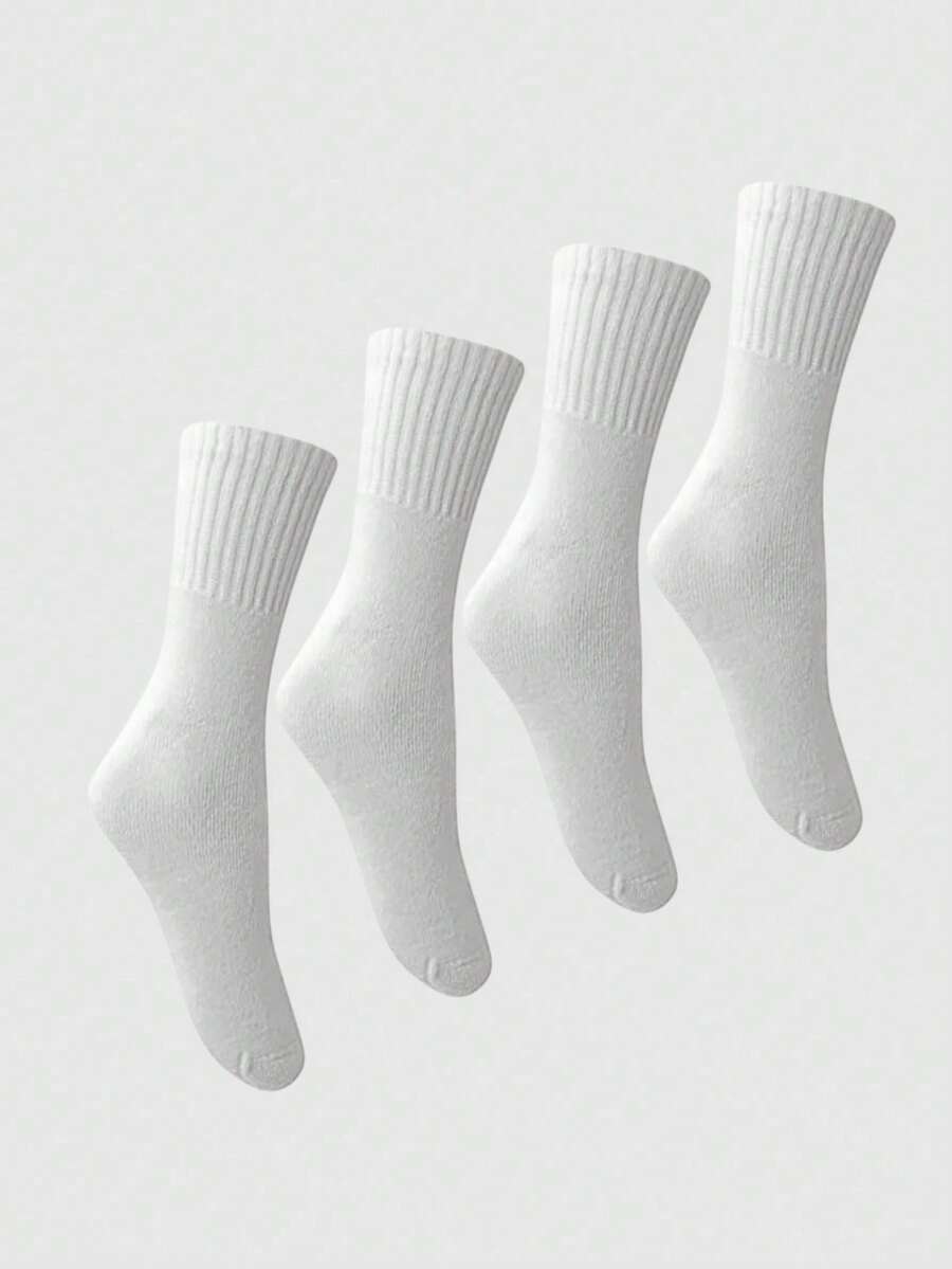 Kit 3 Large Size Socks Selene Long Shaft 4160 Pants 45 To 48 - trắng - Xem 1