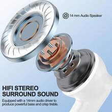 1 件高品质 HiFi 立体声无线蓝牙耳机，兼容 iPhone 16 系列，兼容 iPhone/// - 白色 - 查看 3