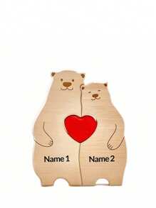 Quebra-cabeça de Ursos de Madeira da Família, Presente Personalizado, Quebra-cabeça de Urso Fofo de Madeira Personalizado com 2-6 Nomes de Membros da Família, Somos Presentes Personalizados de Quebra-cabeça de Nomes de Membros da Família para Casa, Presente Ideal para Dia das Mães, Dia dos Pais, Decoração de Inauguração da Casa, Presente Único para Mãe e Pai, Dia dos Namorados, Decoração do Dia dos Namorados, Multifuncional, Ornamental, Anti-Mofo, Reutilizável, Adorável, de Alta Qualidade, Fofo, Colorido, Moderno, Personalizado, Único, Presentes Ideais para Ele, Presentes Ideais para Ela, Ela, Namorado, Namorada, Pai, Mãe, Família, Amigos, Filho, Filha, Estudantes, Sala de Jantar, Banheiro, Sala de Estar, Quarto, Escritório, Sala de Chá, Escola, Casa, Renovação do Quarto de Casa, Aniversário, Formatura