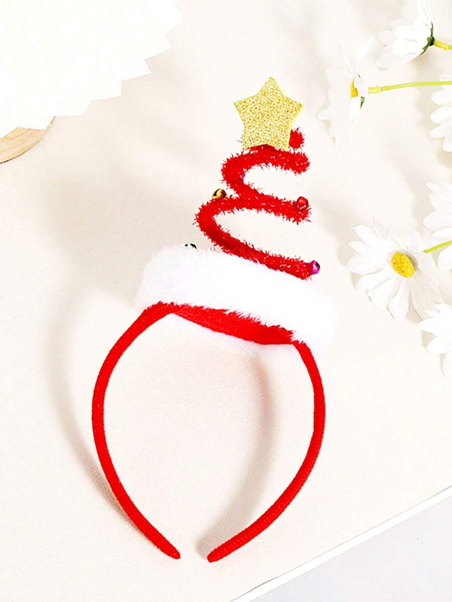 1 băng đô Giáng sinh Băng đô Chuông cây thông Noel mùa xuân Băng đô ngôi sao Phụ kiện tóc tiệc hoạt hình dễ thương - Nhiều màu - Xem 1