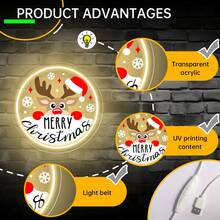 Đèn Neon Giáng Sinh - Đèn Neon Trang Trí Giáng Sinh Tùy Chỉnh Đặc Biệt Cho Phòng, Đèn Neon In Thủ Công, Nguồn Điện USB, Quà Tặng Giáng Sinh Tùy Chỉnh - tia cực tím giáng sinh - Xem 7