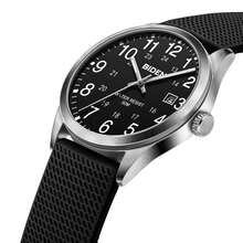 BIDEN 简约休闲女士手表，带日历、夜灯显示、30 米防水石英女士钟，适合休闲运动佩戴 - 黑色 - 查看 3