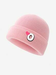 1顶带有爱心字母的婴儿针织帽，柔软温暖，适合新生儿及秋冬季儿童日常使用。 - 彩色 - 查看 26