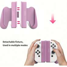 Detachable Grip Compatible With Controller Grip For Switch/Switch OLED JoyCons Controllers Accessories - 紫色 - 查看 5