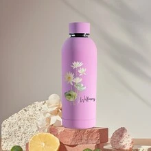 个性化 17 盎司彩色诞生花度假玻璃杯、定制雕刻诞生花旅行杯、沙滩玻璃杯、不锈钢杯、女孩周末礼物、激光雕刻玻璃杯、个性化玻璃杯 - 多色 - 查看 11