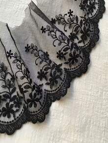 1 yard broderad spetskant, 15 cm bred, gör-det-själv-material för klädaccessoarer