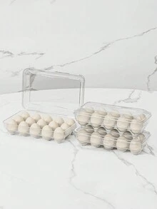 1 件装冰箱鸡蛋储存容器，带盖储存鸡蛋架，创意鸡蛋架，厨房透明储物盒 - 彩色 - 查看 3