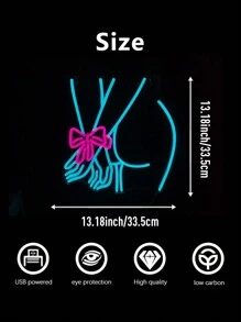1pc Neon Sign LED Decorative Light, USB Powered, Suitable For Bar, Bedroom, Party, Club, Man Cave, Nightclub, Retail Store