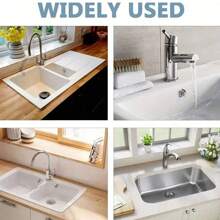 Plastic Bathroom Kitchen Basin Sink Overflow Cover Ring Insert Replacement, Chrome Hole Round Drain Cap, Basin Accessory Sink Basin Trim Overflow Cover Insert In Mesh Hole Round Caps Silver Tone Home Bathroom Decor Fall Decor Back To School