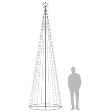 Warm White Christmas Cone Tree 5ft X 16ft With 732 Lights Holiday Decorative Outdoor Display