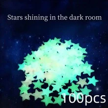 Glow In The Dark Star Wall Stickers - Light Up Your Space With Glow-In-The-Dark DIY Wall Decals - Beautiful Home And Room Decor Transformation! - Mixing Colors - View 2