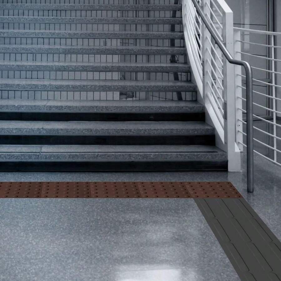 Tactile Marking Floor Alert Kit 16 Pieces 25x25cm Brown Kapazi SHEIN