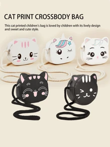 1pc Kids Cute Cartoon Fashionable Shoulder Crossbody Bag, Unisex Toddler Mini Messenger Bag