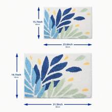 1 tấm thảm phòng tắm bằng vải cashmere siêu mềm có họa tiết lá - Chống trượt, Có thể giặt bằng máy, Khô nhanh, Thích hợp cho vòi sen và bồn tắm, Thoải mái, Thảm trải sàn trang trí - Nhiều màu - Xem 7