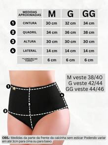 Kit 3 Calcinha Cinta Suplex Segura Barriga Compressão - Isabela