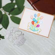 1 Mảnh Khuôn Cắt Kim Loại Trang Trí Nơ Tình Yêu, Dụng Cụ Để Trang Trí Album Sổ Lưu Niệm Tự Làm Khuôn Cắt Sổ Lưu Niệm Giấy Nổi Làm Thiệp Chúc Mừng Phong Bì - Bạc - Xem 3