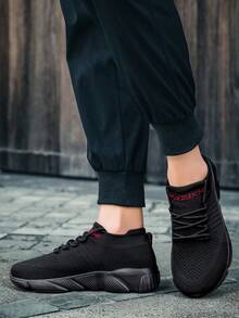 Plus Size Extra Wide Width Men's Athletic Shoes For Wide Feet, Big Toe Bone - Black - View 5