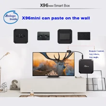 X96 Mini Android Tv Box Versión Android 11.0 S905W 2G+16G Quad Core Soporte 2.4G Wireless WIFI Smart TV BOX Set Top Box - Negro - Ver 6