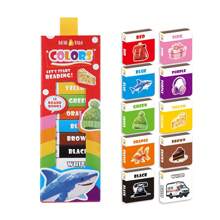 10册套装，适合0-3岁儿童的早期学习色彩认知，英文内容，10种常见颜色搭配相应的生活场景、食物、动物、用品，生动形象，小尺寸设计适合0-3岁儿童握持，耐用抗撕裂，圆角，方便拉出式包装 - 英語 - 查看 2