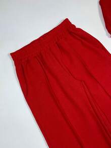 Conjunto Princesa cropped (Calça & Cropped) Infantil Juvenil Menina VERMELHO NATAL - MODA VN - Vermelho - Visão 4