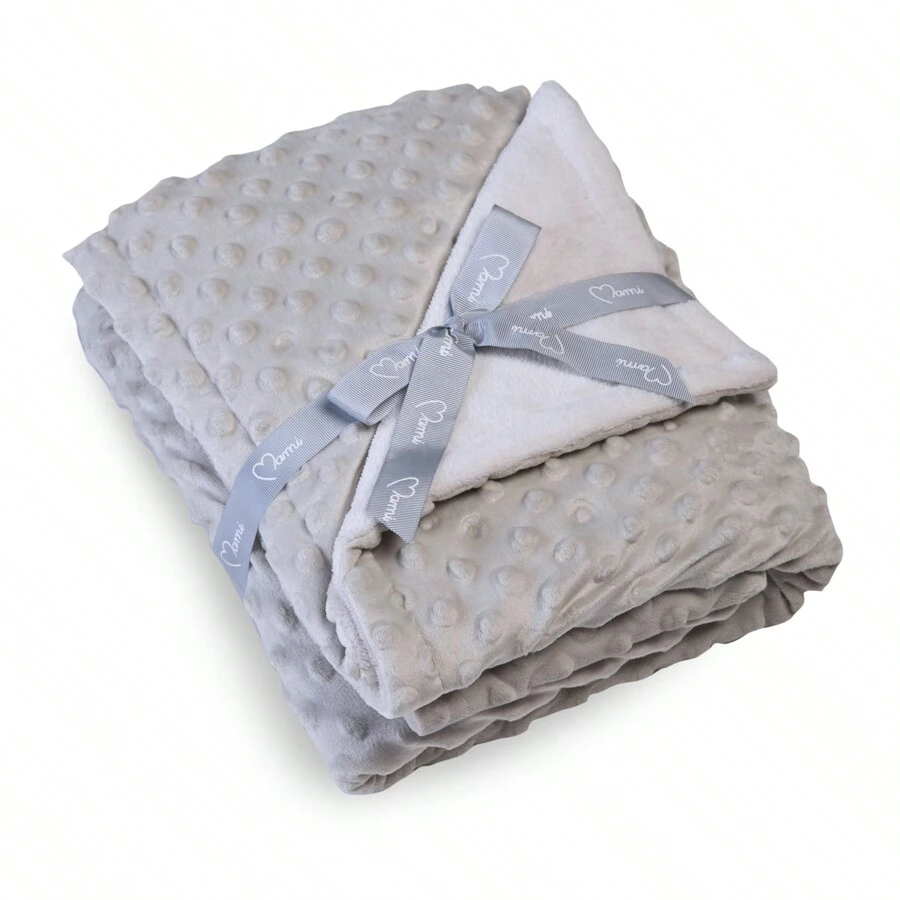 LARGE SOFT MAMI BUBBLE BLANKET WITH MICROFIBER LINING 1.10M X 85Cm - BABY AND CHILDREN'S BLANKET - PAPI - 灰色 - 查看 1