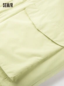 SEMIR 男士保暖夹克中长款简约时尚宽松冬季外套