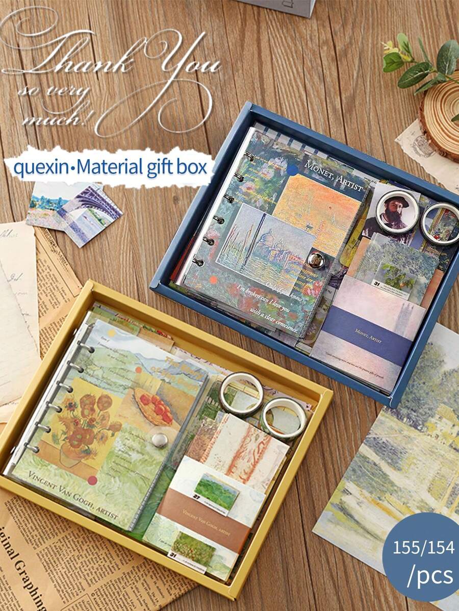 155 Pieces Of Literary And Retro European Style Convinced Hand Ledger