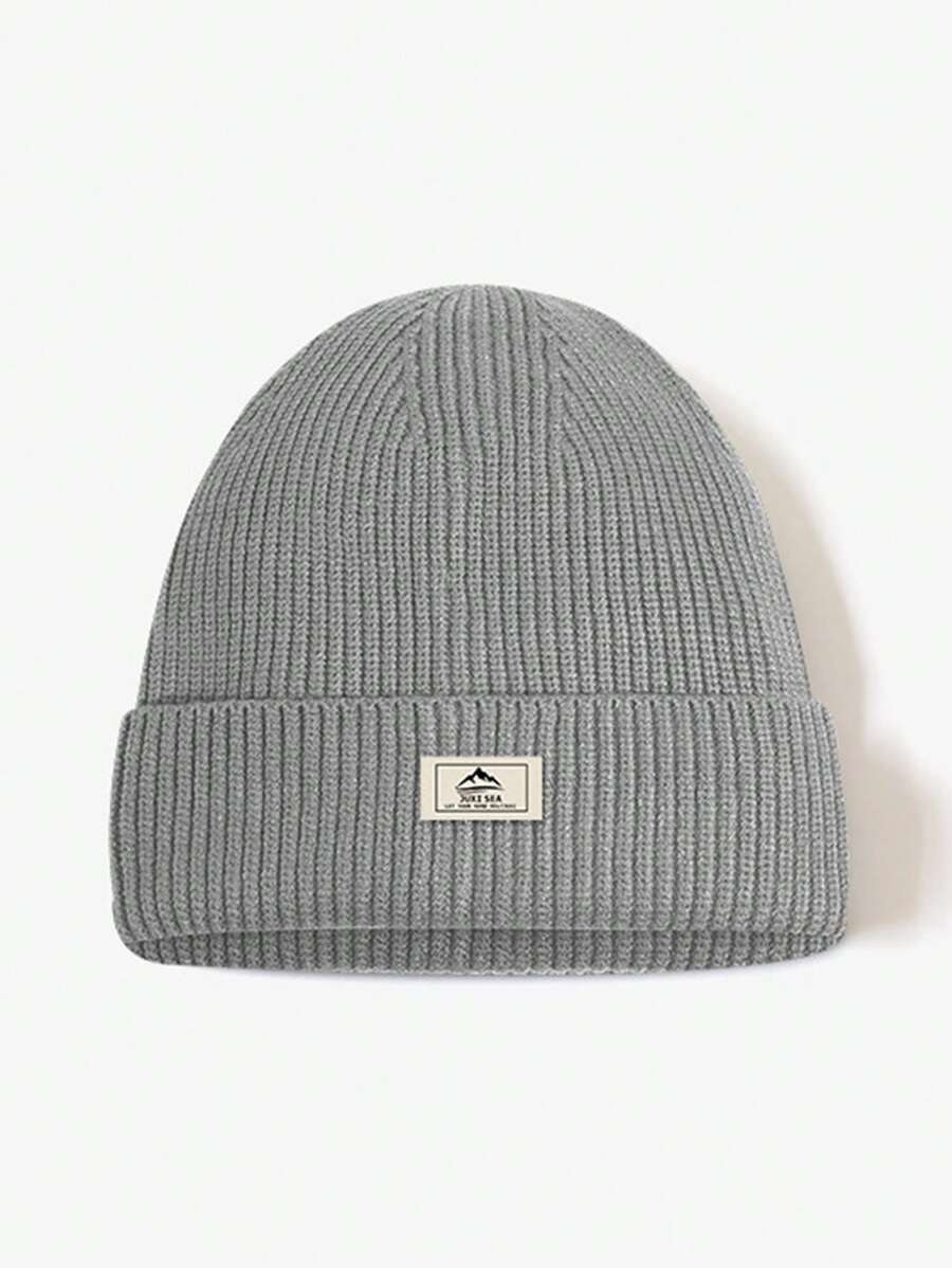 2 In 1Beanie Knit Balaclava Black Elastic Skull Cap Casual Knitted Hats