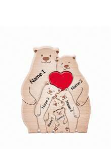 Quebra-cabeça de Ursos de Madeira da Família, Presente Personalizado, Quebra-cabeça de Urso Fofo de Madeira Personalizado com 2-6 Nomes de Membros da Família, Somos Presentes Personalizados de Quebra-cabeça de Nomes de Membros da Família para Casa, Presente Ideal para Dia das Mães, Dia dos Pais, Decoração de Inauguração da Casa, Presente Único para Mãe e Pai, Dia dos Namorados, Decoração do Dia dos Namorados, Multifuncional, Ornamental, Anti-Mofo, Reutilizável, Adorável, de Alta Qualidade, Fofo, Colorido, Moderno, Personalizado, Único, Presentes Ideais para Ele, Presentes Ideais para Ela, Ela, Namorado, Namorada, Pai, Mãe, Família, Amigos, Filho, Filha, Estudantes, Sala de Jantar, Banheiro, Sala de Estar, Quarto, Escritório, Sala de Chá, Escola, Casa, Renovação do Quarto de Casa, Aniversário, Formatura